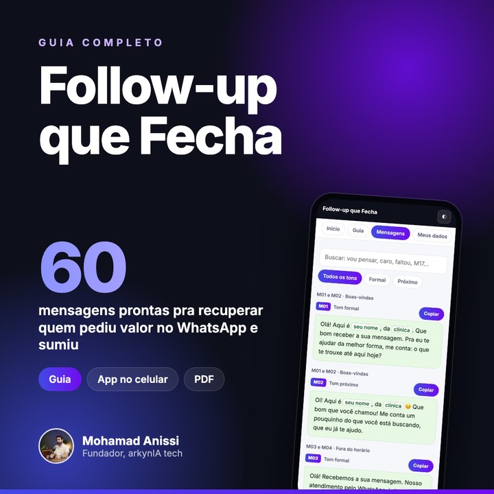 Capa do guia Follow-up que Fecha